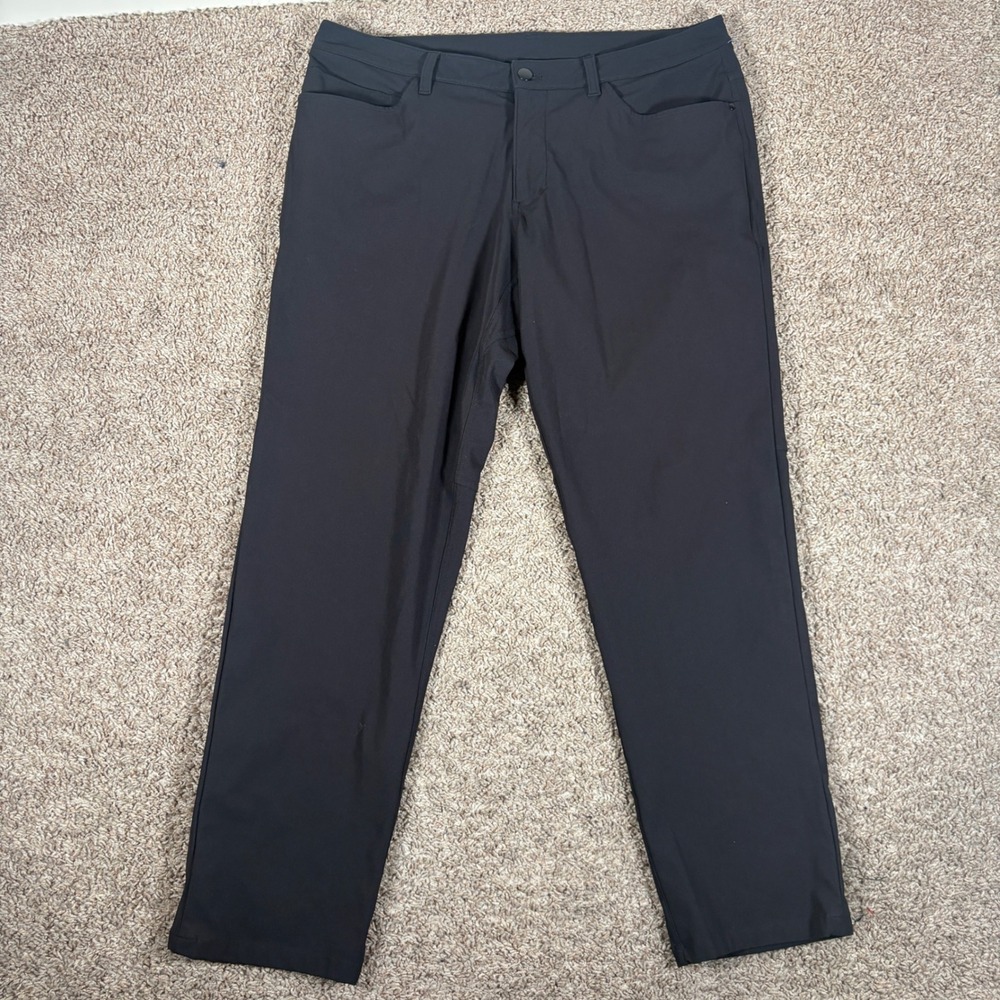 Lululemon ABC Classic Fit Pant Obsidian Black Warpstreme Mens 36 LM5833
